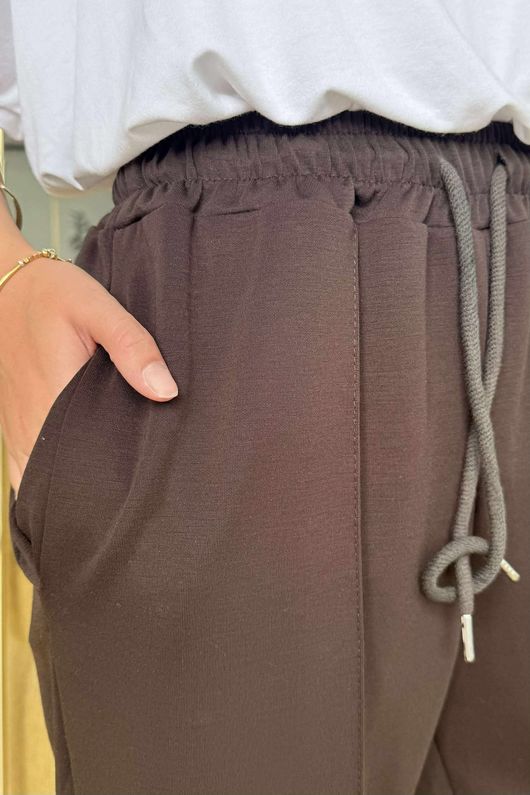 Made in Italy Cricket City Seamed Jogger Coffee Bean
